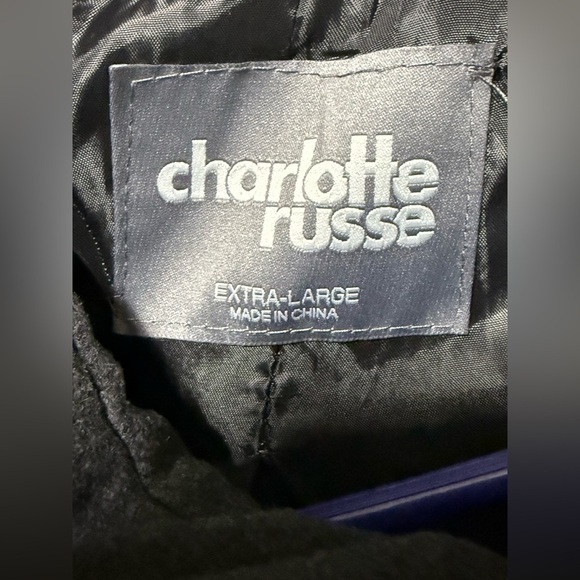 🪅Charlotte Russe Gray wool Blend Belted Peacoat - Picture 3 of 15